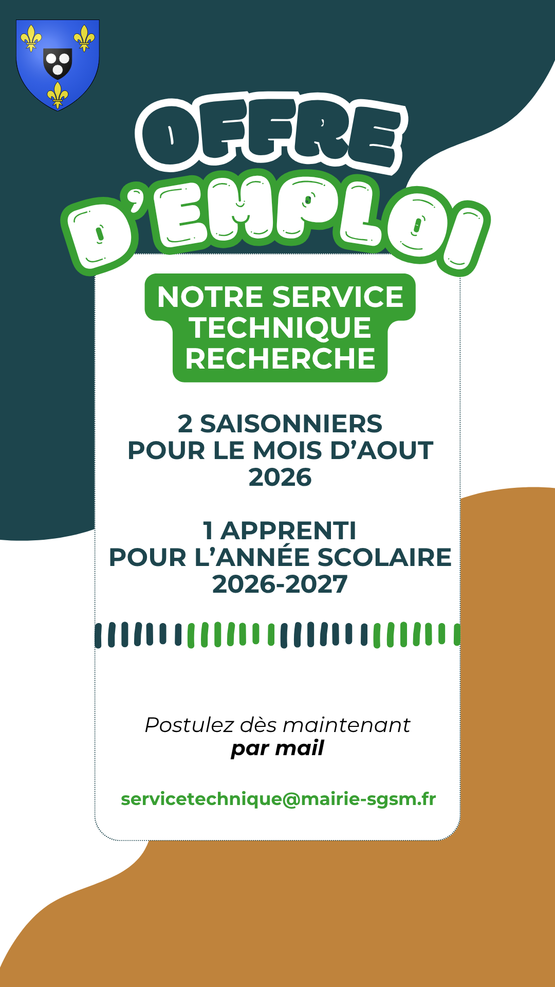 Offre d'emploi Services techniques